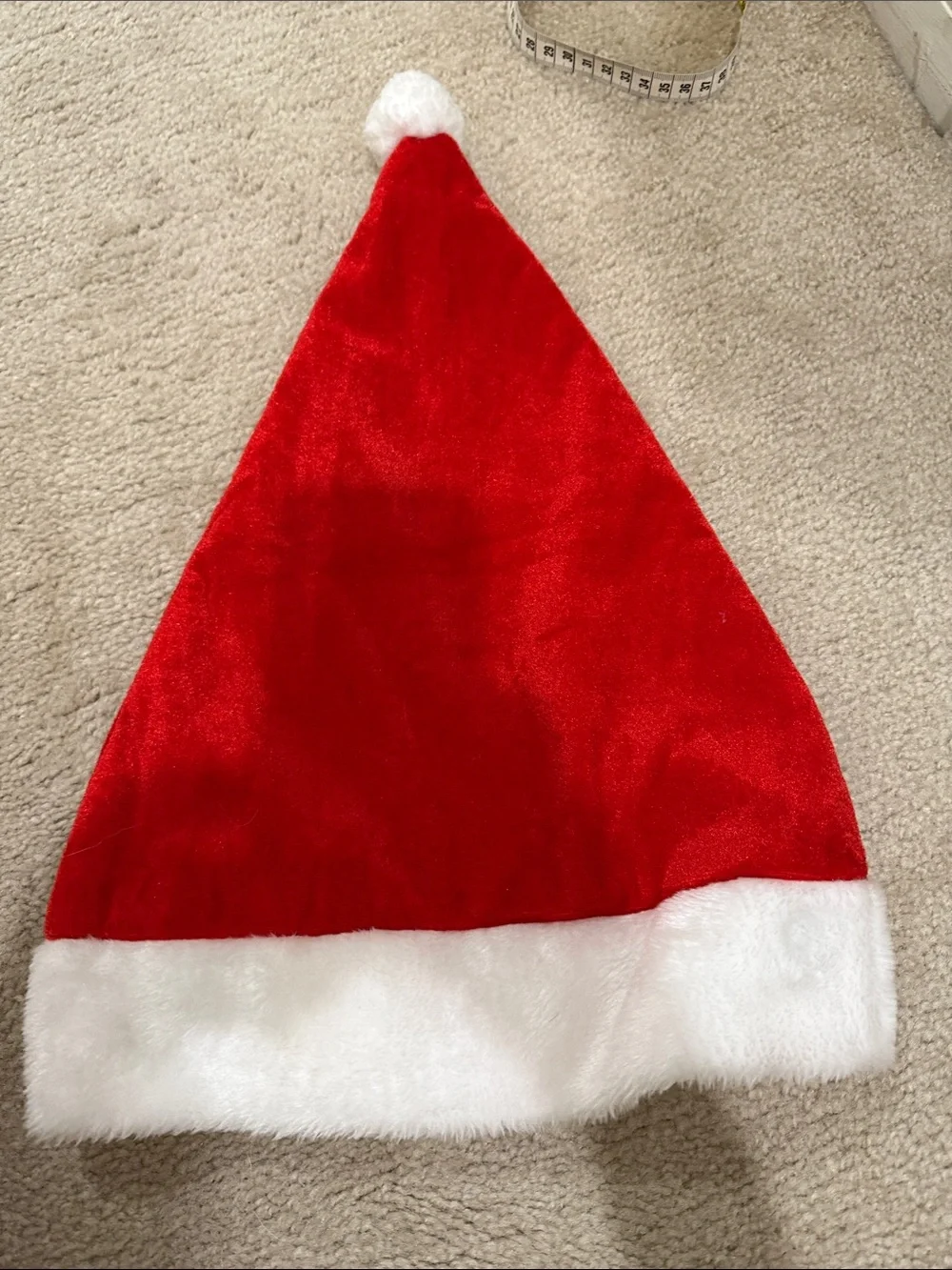Kids Red Santa Hat with White Faux-Fur Trim